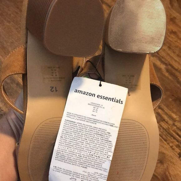 Amazon Essential Slip on PU Suede Sandals camel - Picture 7 of 7